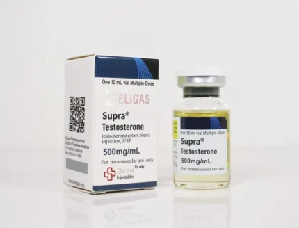 Supra®- Testosterone 500mg/mL: Premium testosterone blend for optimal muscle growth and performance enhancement.