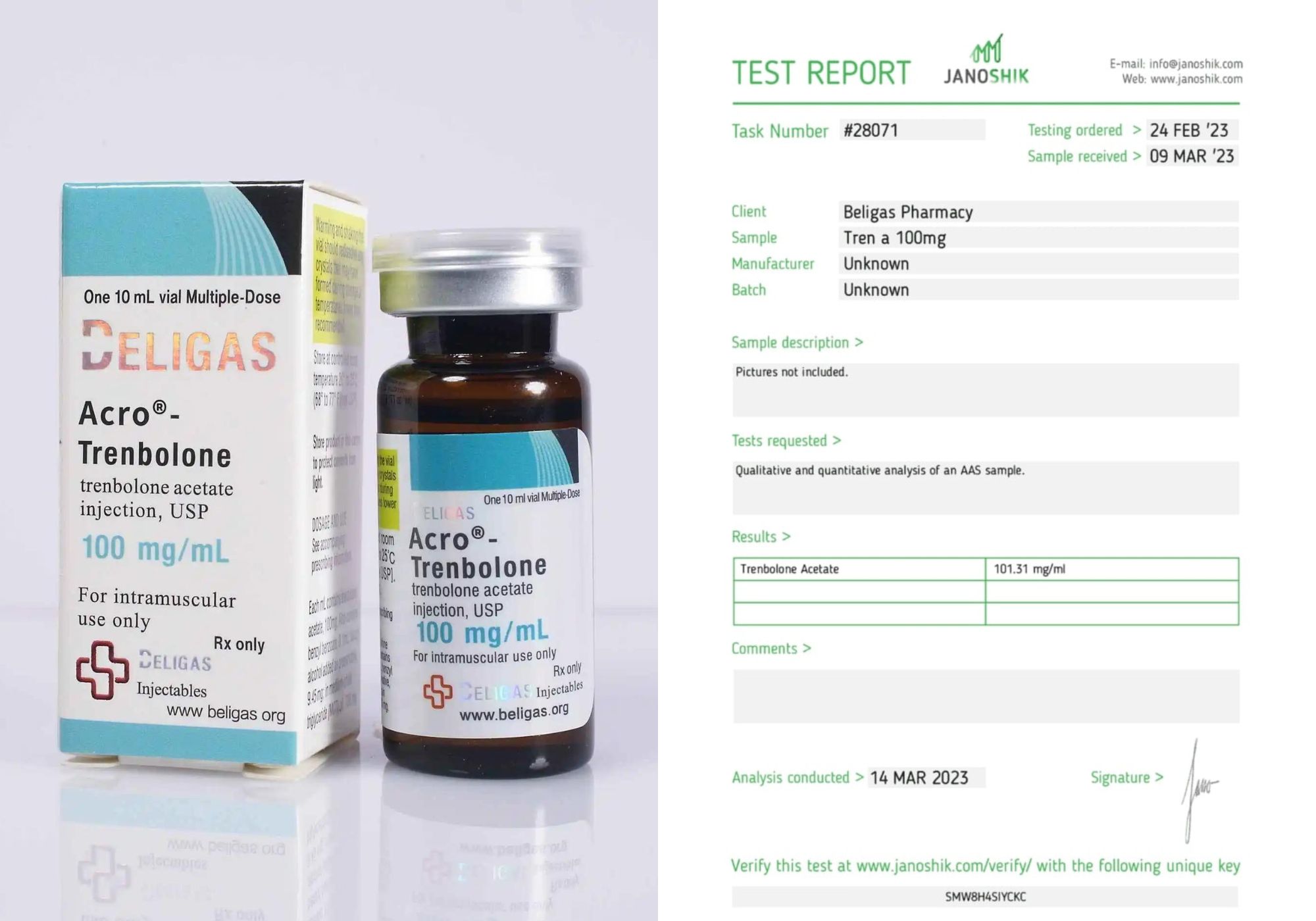 Beligas Lab Test