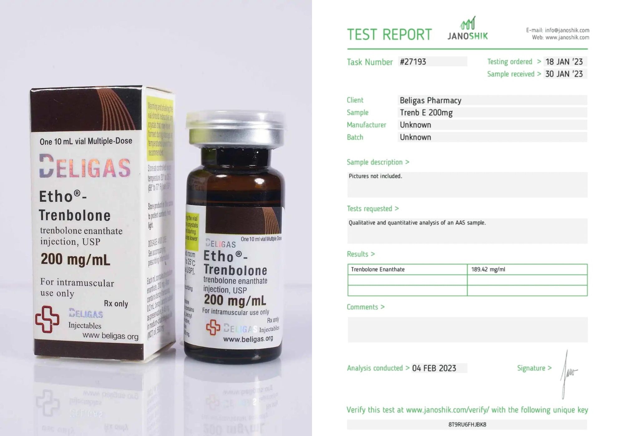 Beligas Lab Test