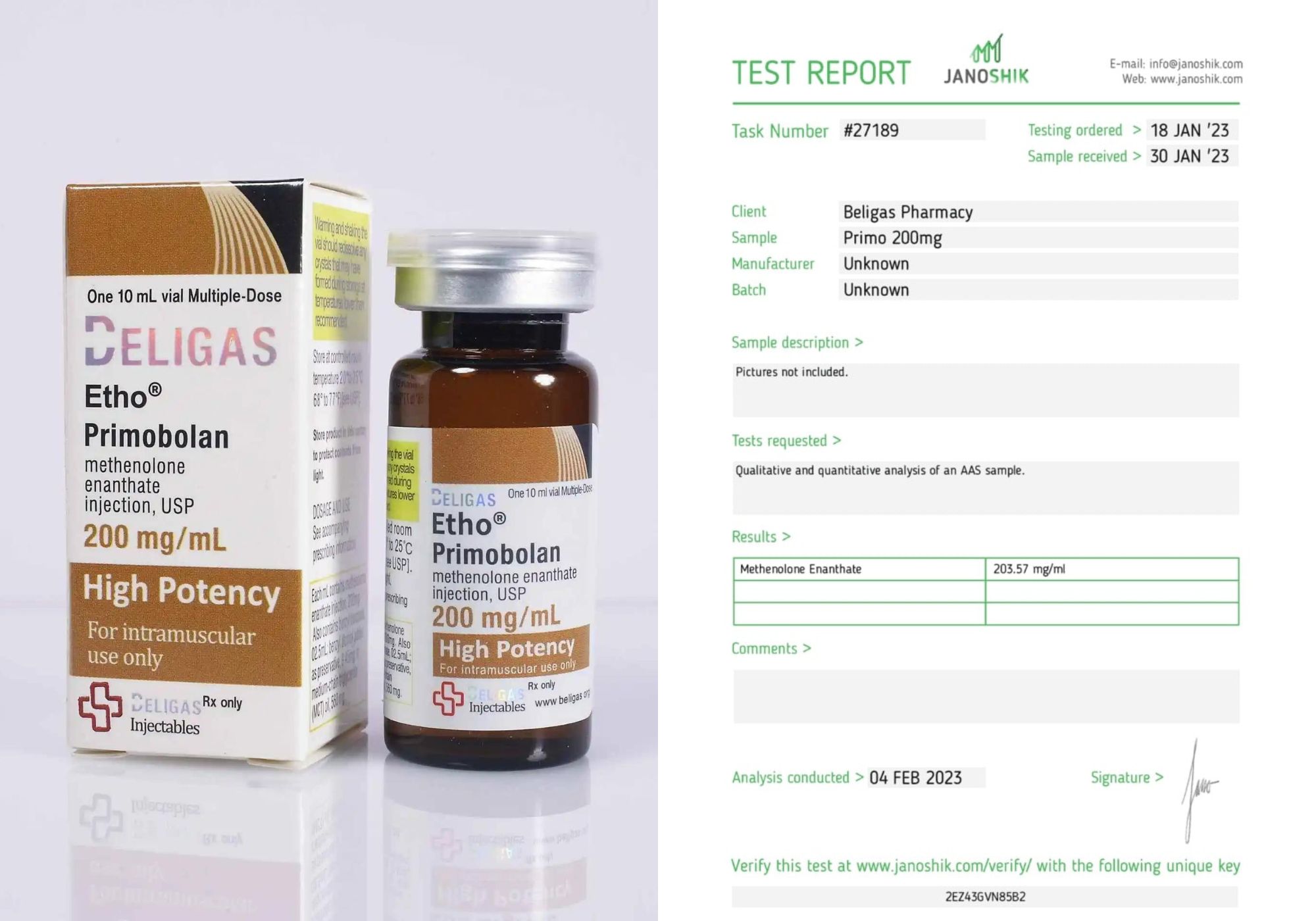 Beligas Lab Test