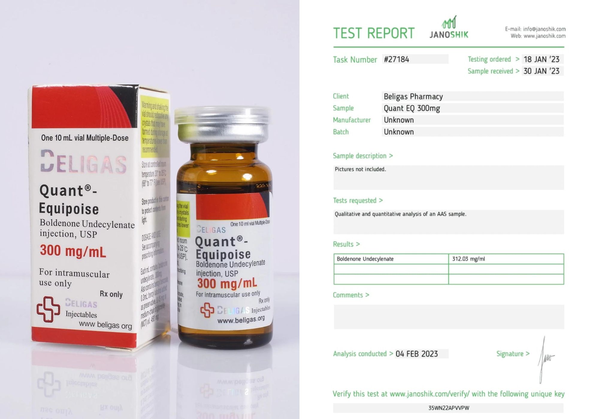 Beligas Lab Test