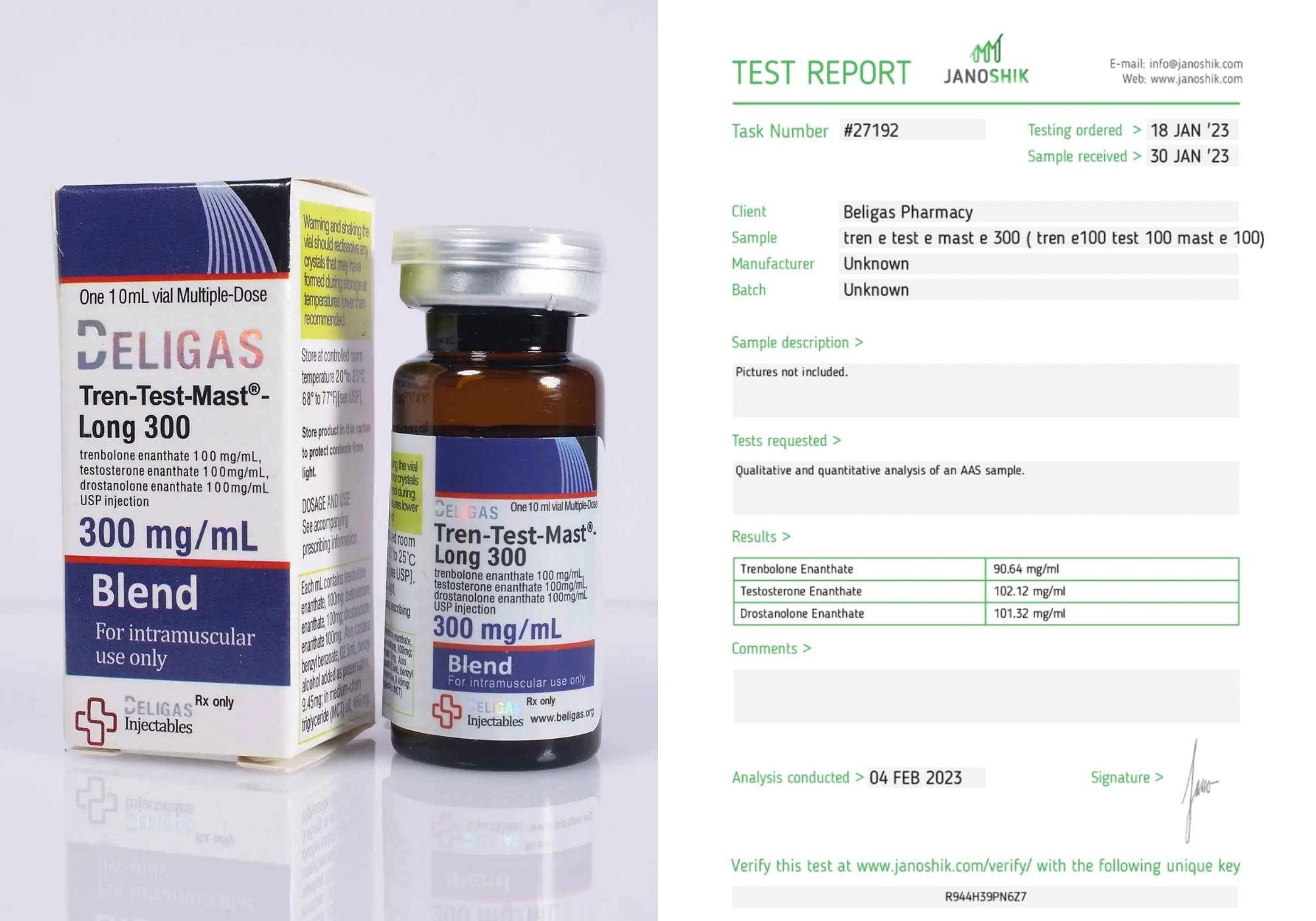 Beligas Lab Test