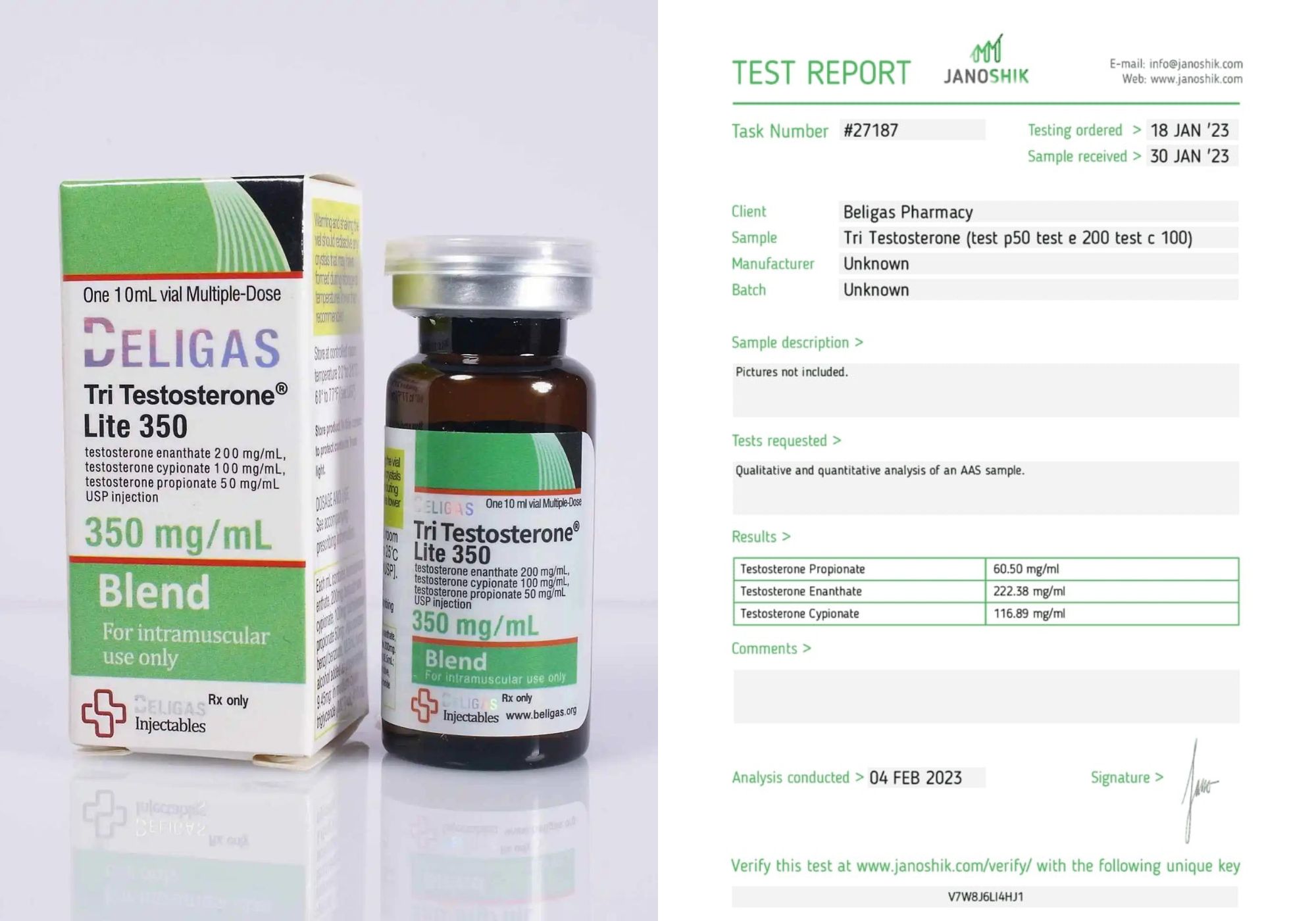 Beligas Lab Test